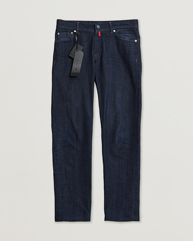 Pre-owned Kiton Slim Fit Stretch Jeans Dark Blue Wash W32 – Blu