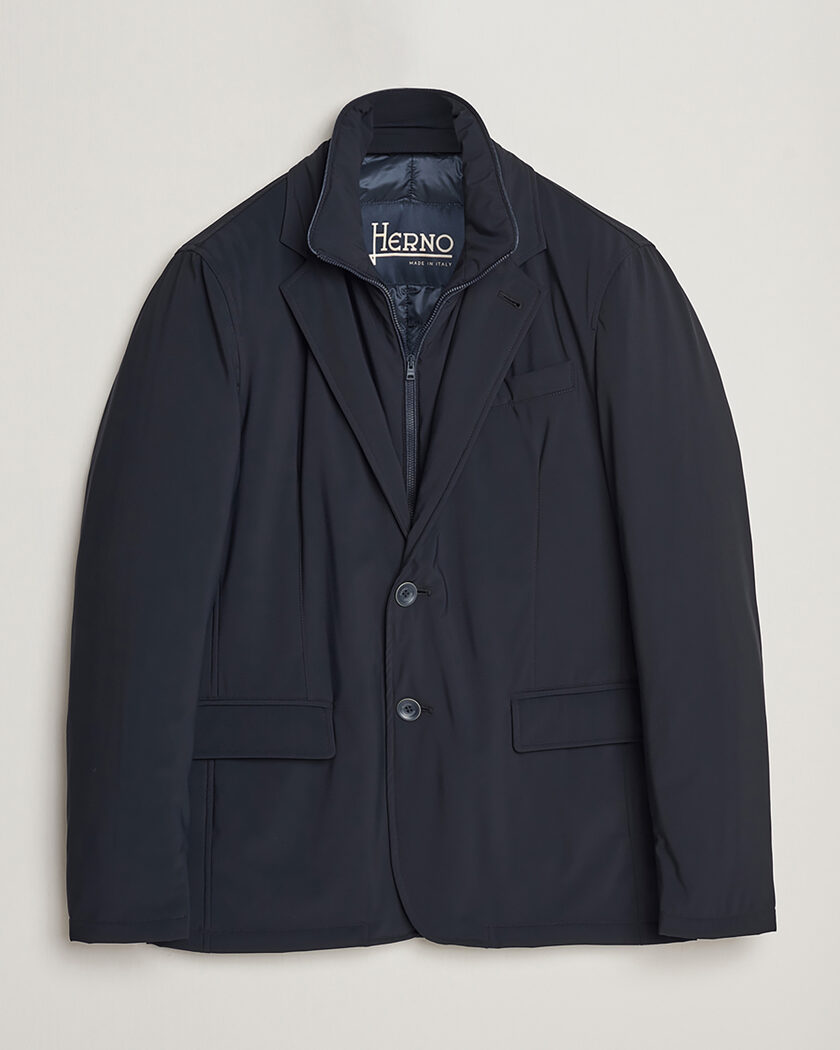 Pre-owned Herno Nylon City Blazer Navy 50 – Blu