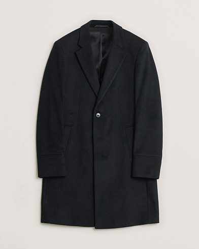 Pre-owned HUGO Cashmere Coat Black 46 – Nero