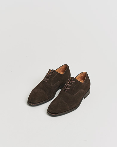 Pre-owned Myrqvist Äppelviken Oxford Dark Brown Suede UK6 - EU40 – Marrone