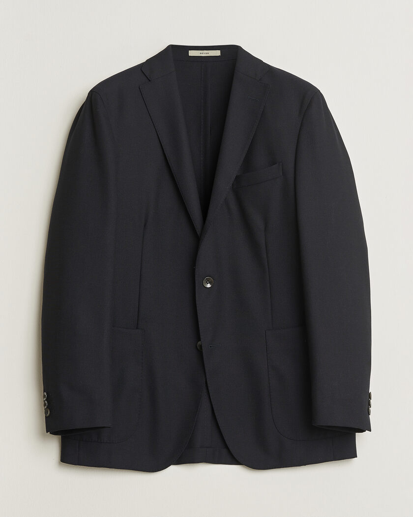 Pre-owned Boglioli Dover Wool Hopsack Blazer Black 52 – Nero