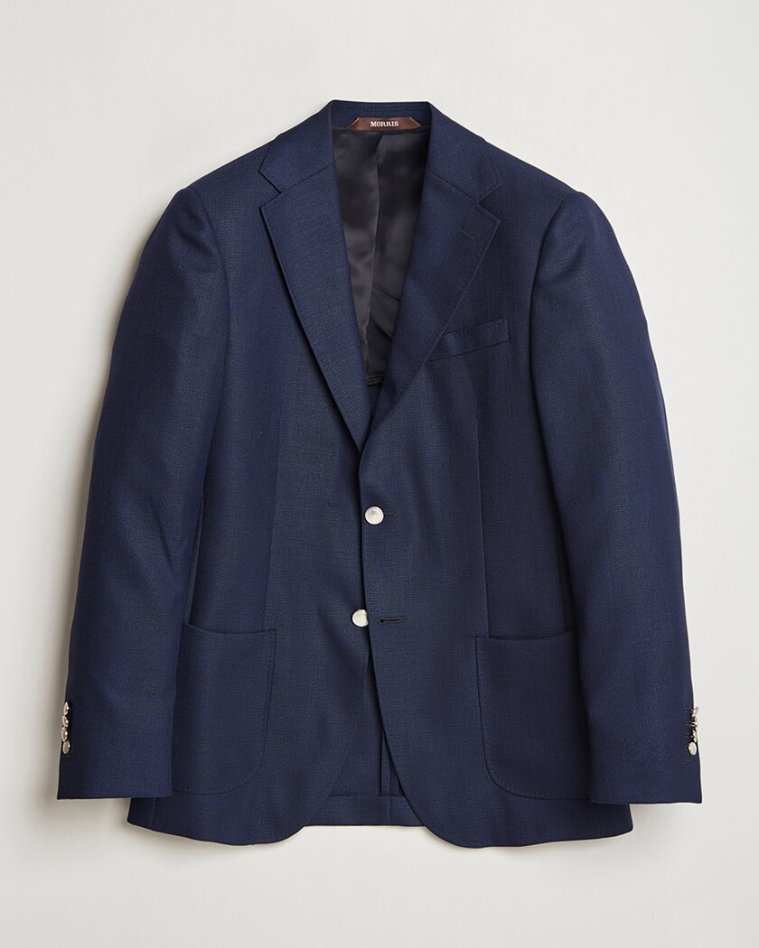 Pre-owned Morris Heritage Wool Hopsack Club Blazer Navy 52 – Blu