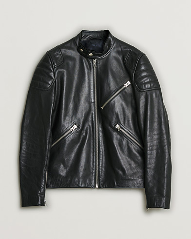 Pre-owned Acne Studios Oliver Leather Jacket Black 48 – Nero