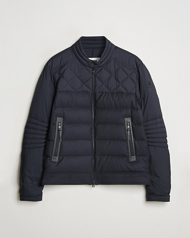 Pre-owned Moncler Tuena Biker Jacket Navy 3 - L – Blu