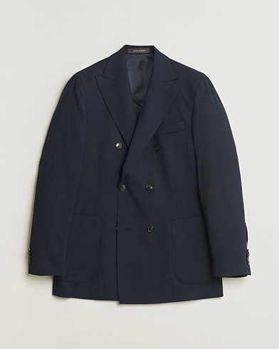 Pre-owned Oscar Jacobson Farris Patch Blazer Navy 48 – Blu