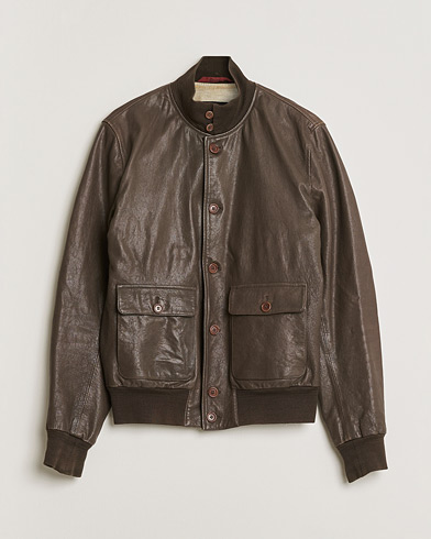 Pre-owned Stewart Calf Bomber Jacket Dark Brown L – Marrone