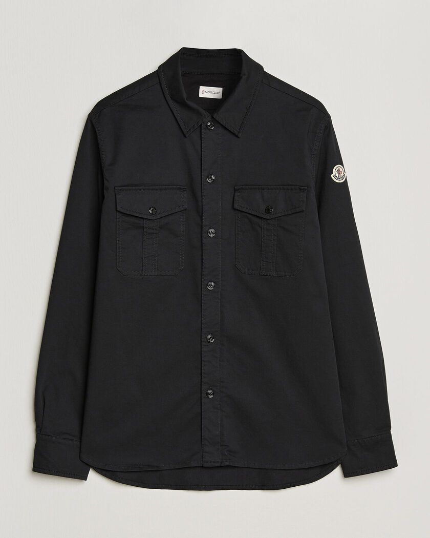 Pre-owned Moncler Double Pocket Overshirt Black L – Nero