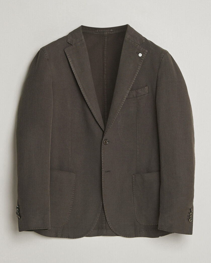 Pre-owned L.B.M. 1911 Jack Regular Fit Structured Cotton Blazer Brown 50 – Marrone