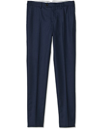 Brunello Cucinelli Slim Fit Flannel Trousers Navy – Blu