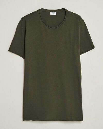 Filippa K Roll Neck Crew Neck T-Shirt Night Green