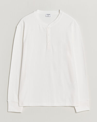 Filippa K Cotton Rib Henley White