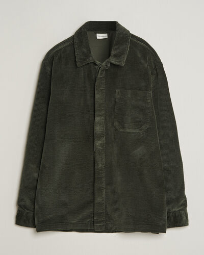 KnowledgeCotton Apparel Cotton Corduroy Overshirt Forest Night