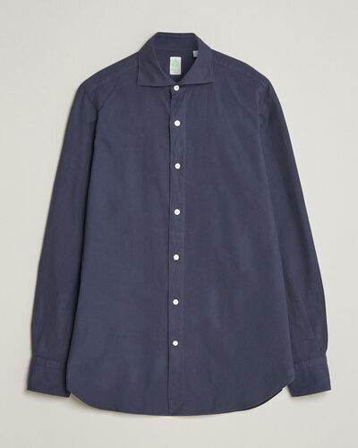 Finamore Napoli Gaeta Flannel Sport Shirt Navy