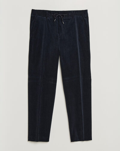 BOSS BLACK Perin Corduroy Drawstring Trousers Dark Blue