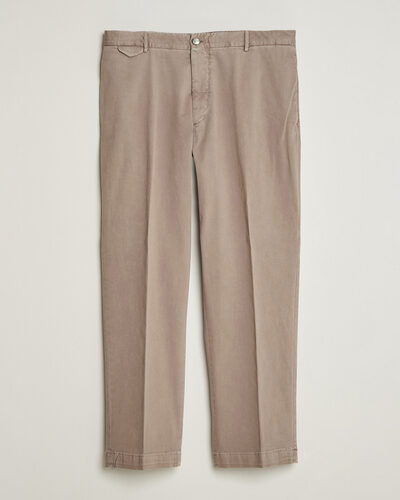 Santaniello Washed Cotton Trousers Taupe