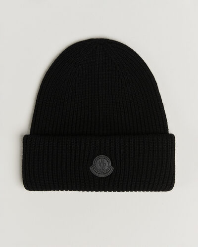 Moncler Rib Cashmere Beanie Black