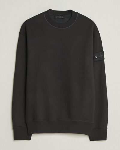 Stone Island Ghost Cotton/Wool Fleece Sweatshirt Black