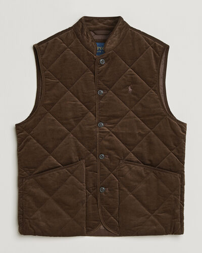 Polo Ralph Lauren Quilted Corduroy Vest Cooper Brown
