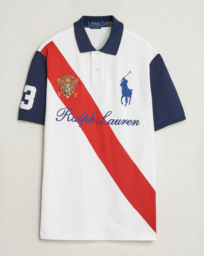 Polo Ralph Lauren Classic Fit Diagonal Stripe Polo White