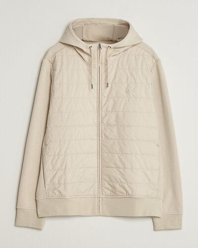 Polo Ralph Lauren Double Knitted Jaquard Full Zip Hoodie Stoneware Grey