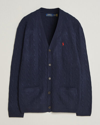 Polo Ralph Lauren Wool/Cashmere Cable Cardigan Hunter Navy