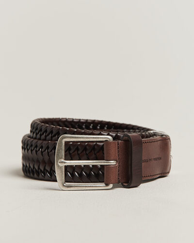 Tiger of Sweden Braidant Braided Belt Dark Brown