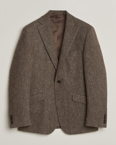 Walker Slater Edward Shetland Wool Donegal Blazer Tobacco