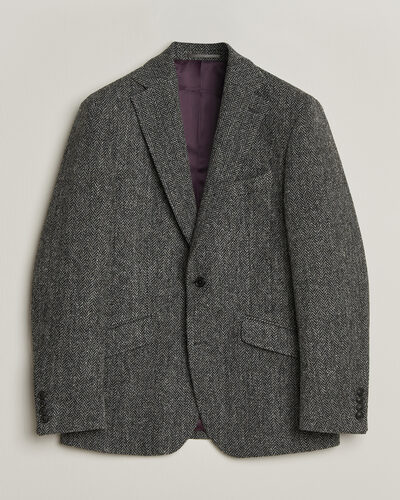 Walker Slater Edward Harris Tweed Herringbone Blazer Charcoal