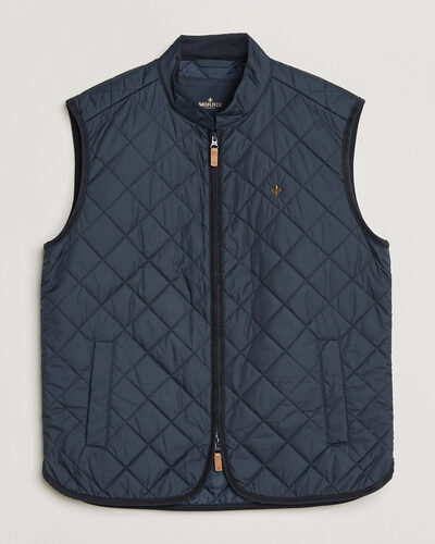 Morris Teddy Quilted Vest Old Blue