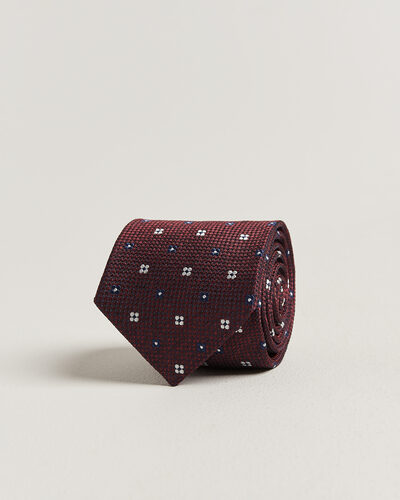 Amanda Christensen Silk Flower 8cm Tie Wine