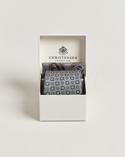 Amanda Christensen Box Set Silk 8 cm Tie And Pocket Square Green