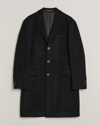 Oscar Jacobson Sergio Wool Coat Black