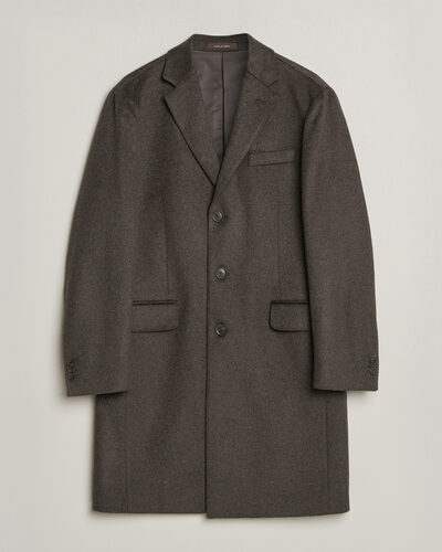 Oscar Jacobson Sergio Wool Coat Brown