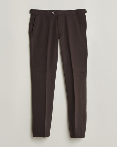 Dandy Brushed Cotton Trousers Brown