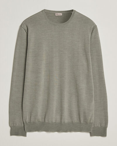 Stenströms Merino Crew Neck Green/Grey