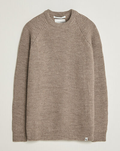 Peregrine Ford Knitted Wool Jumper Light Brown