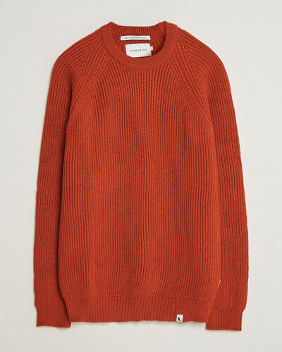 Peregrine Ford Knitted Wool Jumper Orange