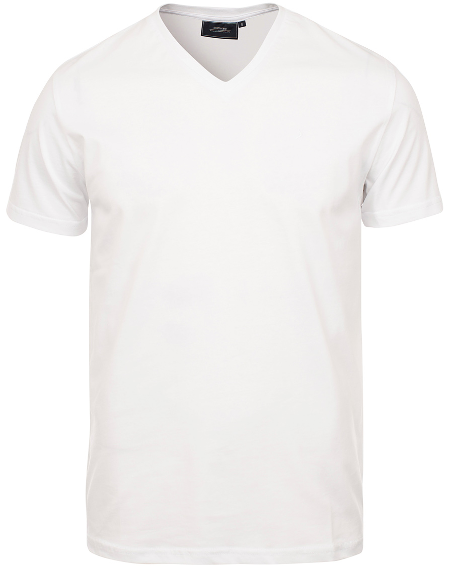 Uomini | T-shirt | Boomerang | Jarl V-Neck T-Shirt White