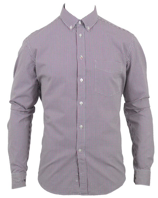 Uomini | Camicie | Boomerang | Kjell Gingham Oxford Shirt Beetroot