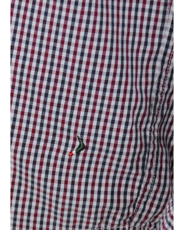 Uomini | Camicie | Boomerang | Kjell Gingham Oxford Shirt Beetroot