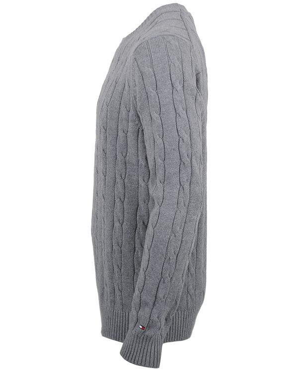 Uomini | Maglieria | Tommy Hilfiger | Classic Cable C-Nk Cf Silver Fog