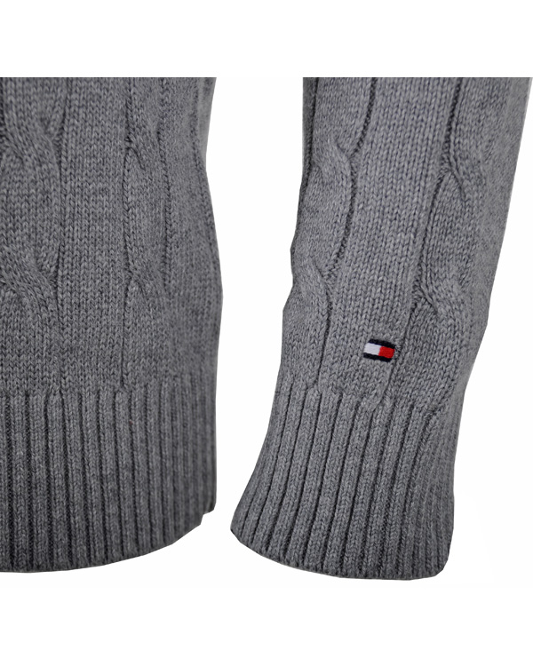 Uomini | Maglieria | Tommy Hilfiger | Classic Cable C-Nk Cf Silver Fog