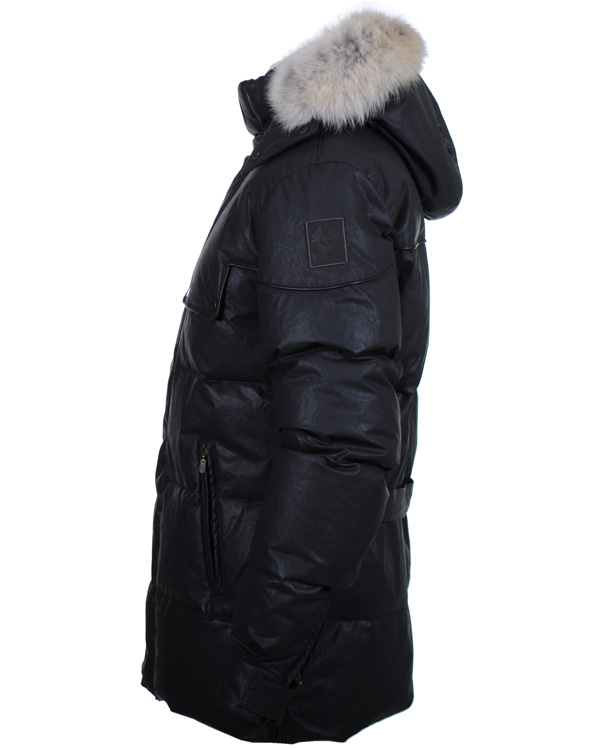 Uomini | Giacche | Belstaff | Aviator Cricket Down Jacket Black/Brown