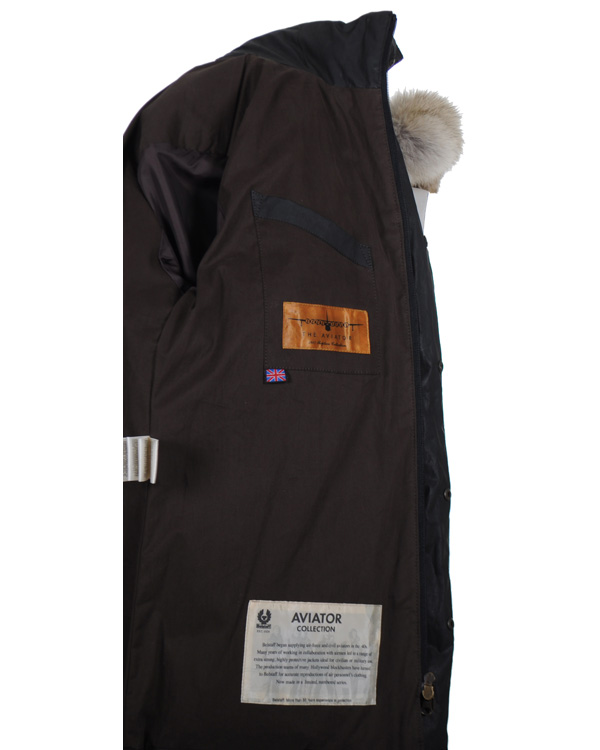 Uomini | Giacche | Belstaff | Aviator Cricket Down Jacket Black/Brown