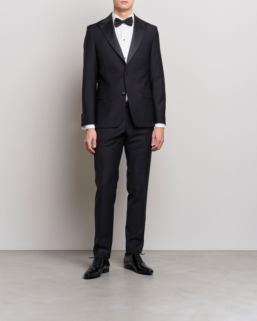 Uomini | Pantaloni | Oscar Jacobson | Devon Tuxedo Trousers Black
