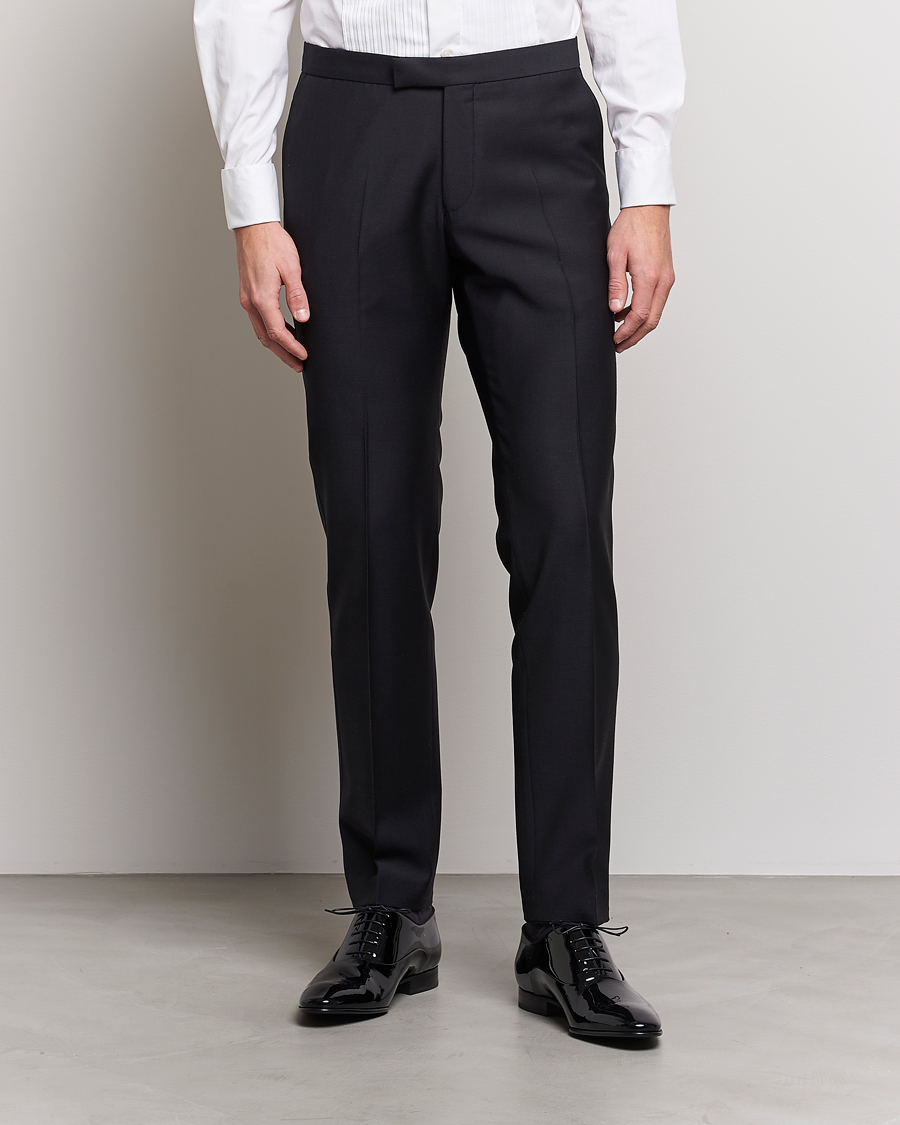 Uomini | Pantaloni | Oscar Jacobson | Devon Tuxedo Trousers Black