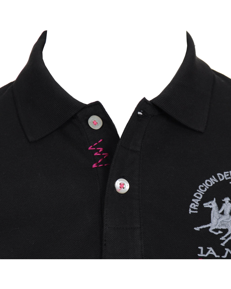 Uomini | Polo | La Martina | Replica Piquet Stretch Black
