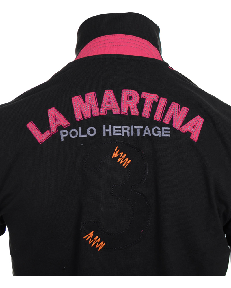 Uomini | Polo | La Martina | Replica Piquet Stretch Black