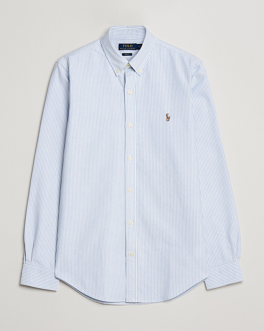 Uomini | Camicie | Polo Ralph Lauren | Slim Fit Shirt Oxford Stripes Blue