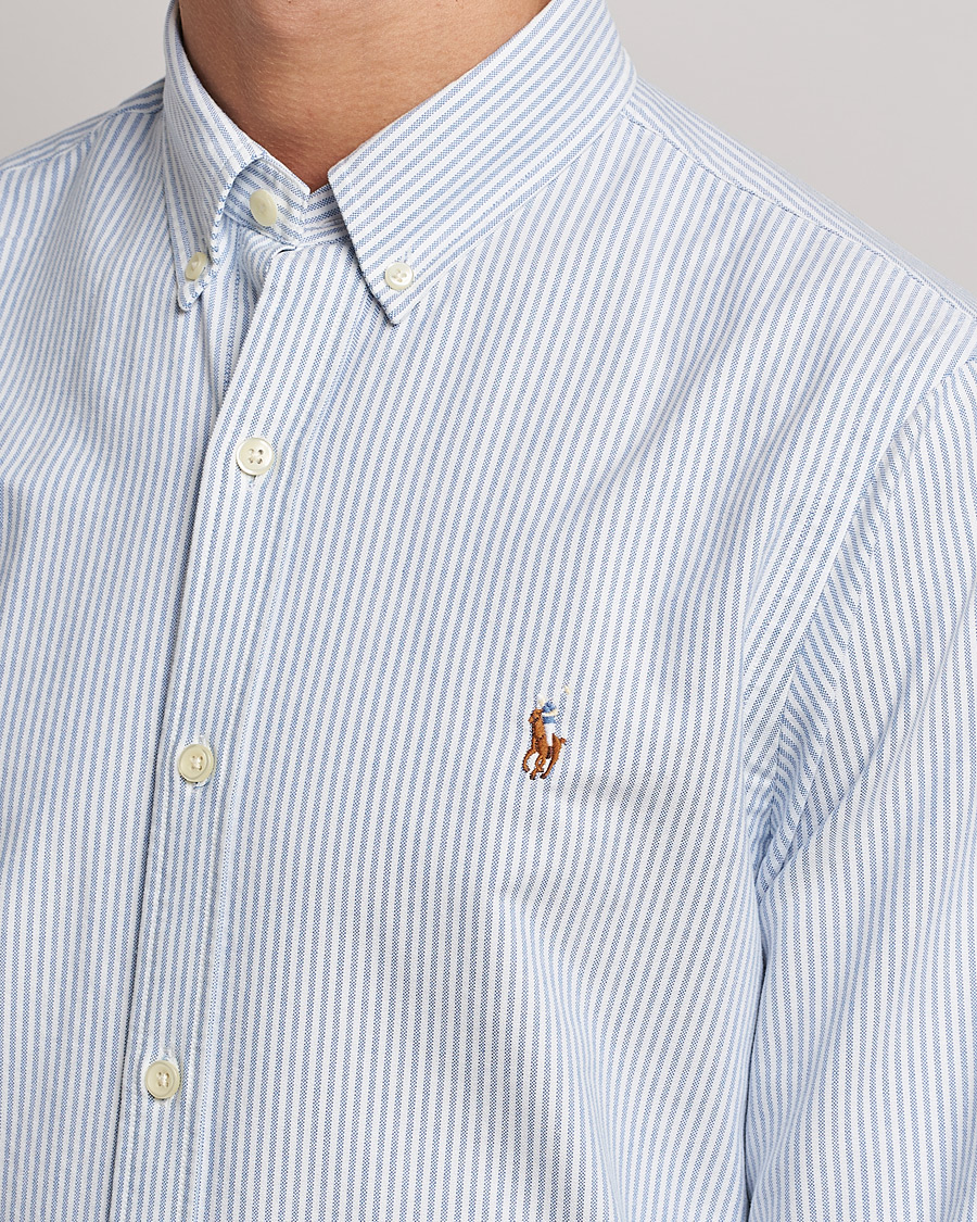 Uomini | Camicie | Polo Ralph Lauren | Slim Fit Shirt Oxford Stripes Blue